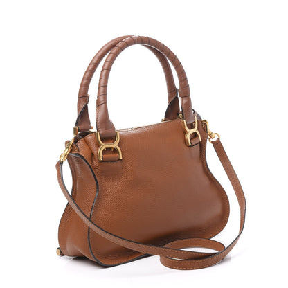 Chloe Calfskin Small Marcie Satchel Tan 2 of 8