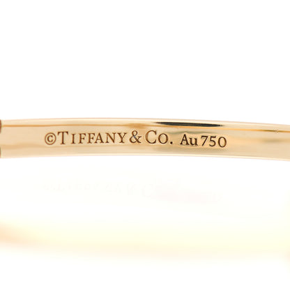 Tiffany 18K Yellow Gold Narrow T T1 Hinged Bangle Bracelet 4 of 4
