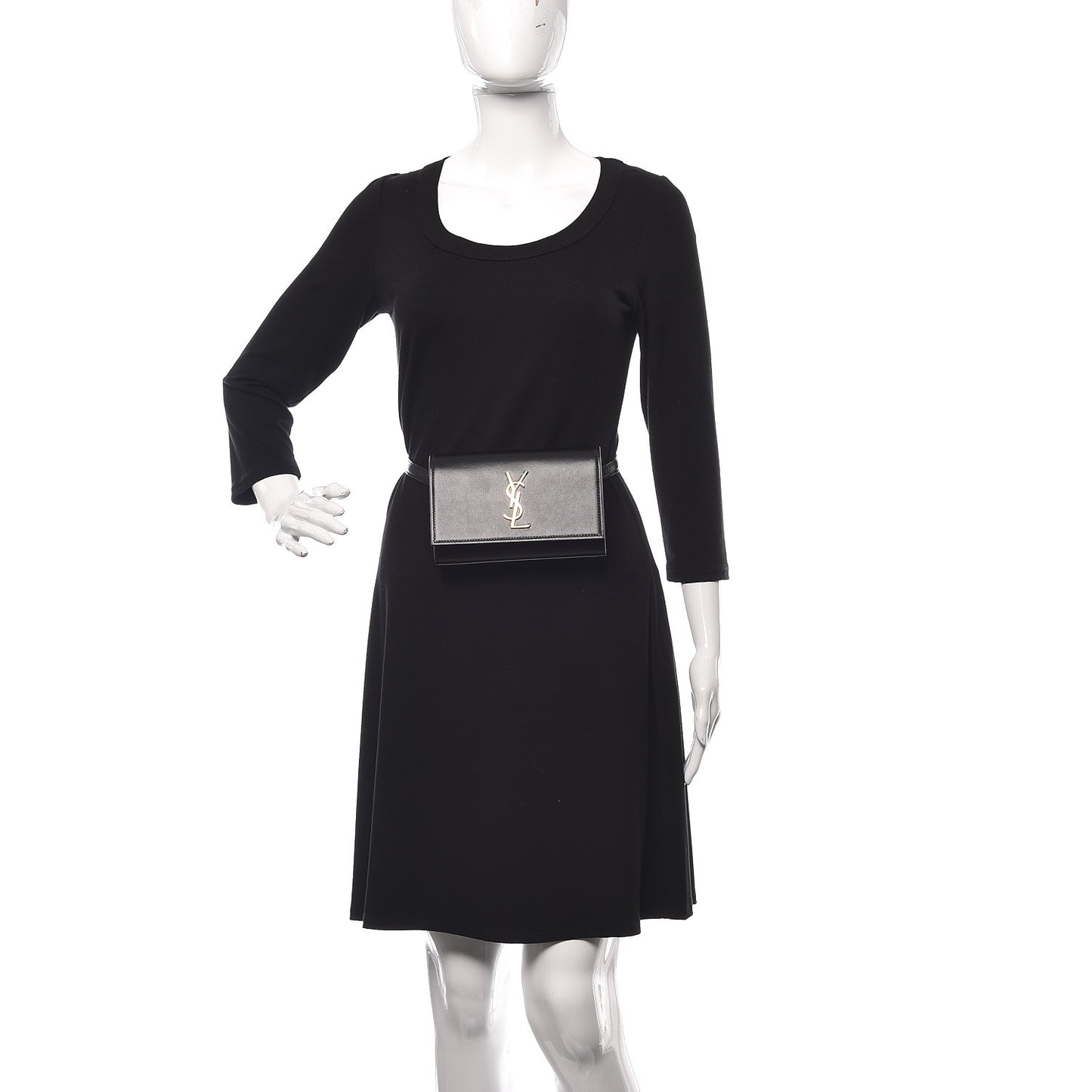 Smooth Calfskin Monogram Kate Belt Bag Black