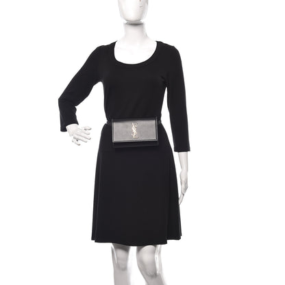 Saint Laurent Smooth Calfskin Monogram Kate Belt Bag Black 2 of 9