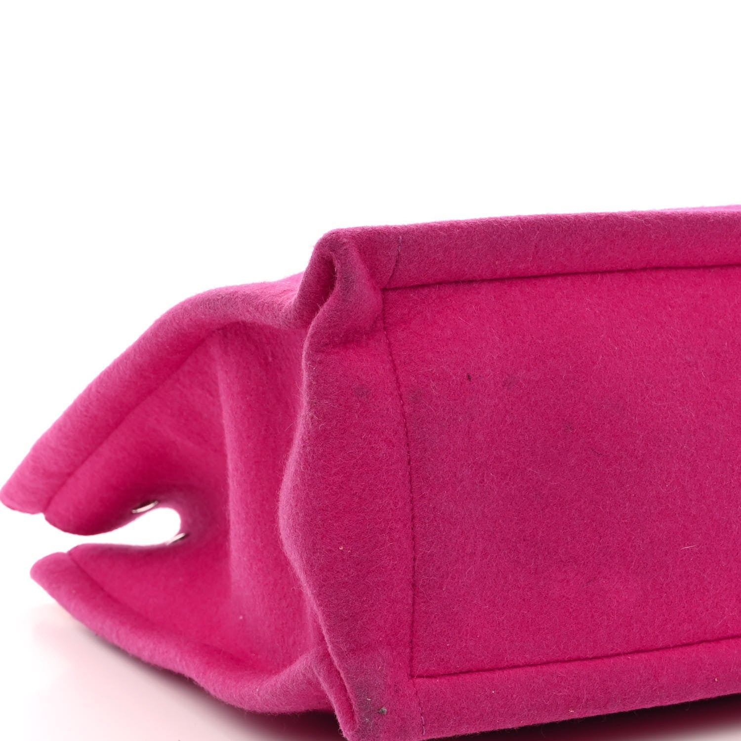 Saint Laurent Wool Rive Gauche Tote Fuchsia 10 of 15