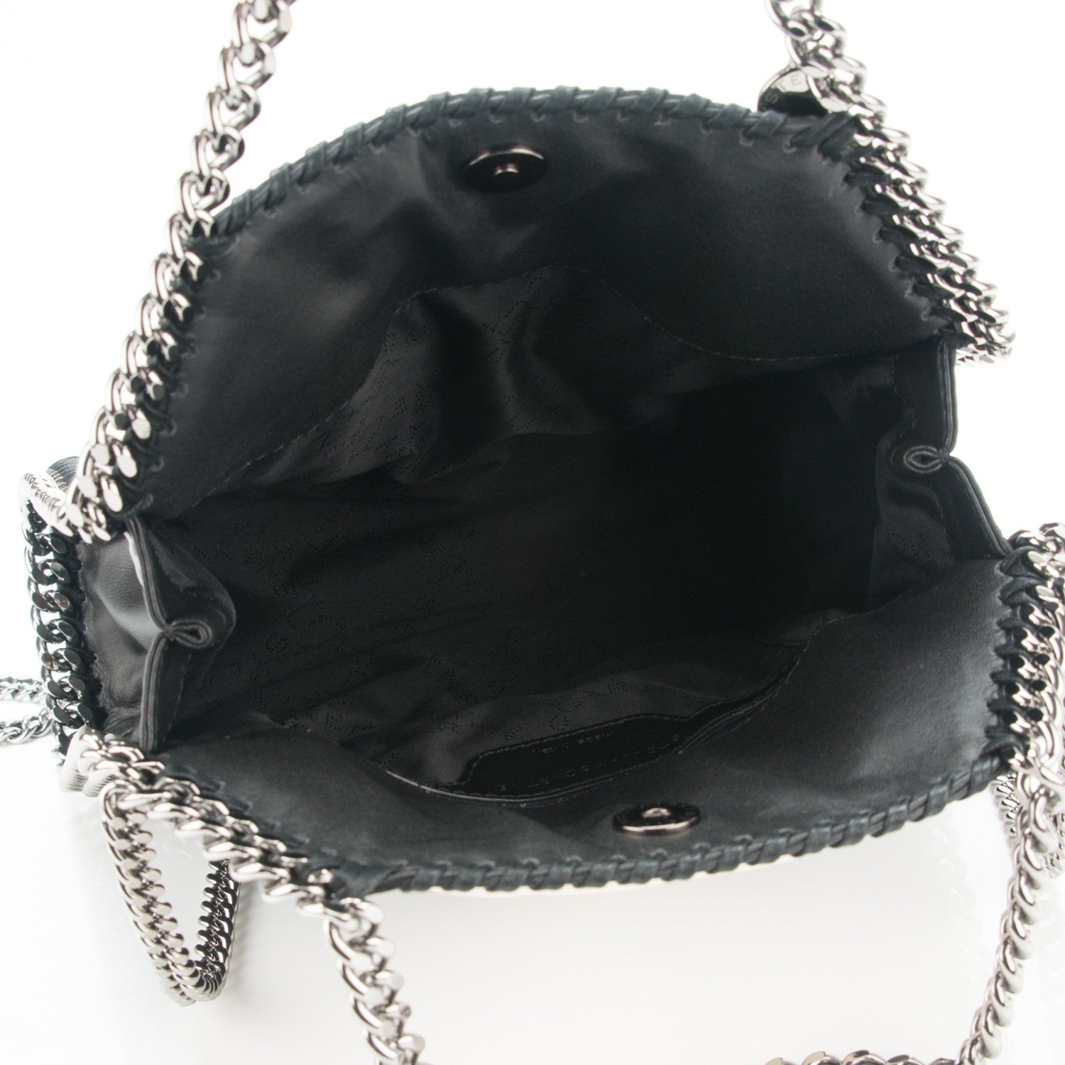 Stella McCartney Alter Nappa Quilted Mini Falabella Tote Black Ivory 6 of 8