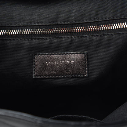 Saint Laurent Calfskin Y Quilted Monogram Small Loulou Backpack Black 6 of 11