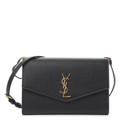 Saint Laurent Grain De Poudre Mini Uptown Crossbody Bag Black 1 of 12