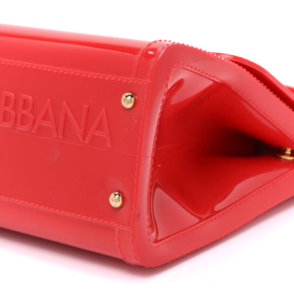 Dolce & Gabbana Rubber Miss Sicily Satchel Red 8 of 10