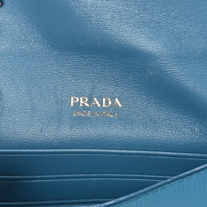 Prada Vitello Move Envelope Wallet Blue 6 of 8