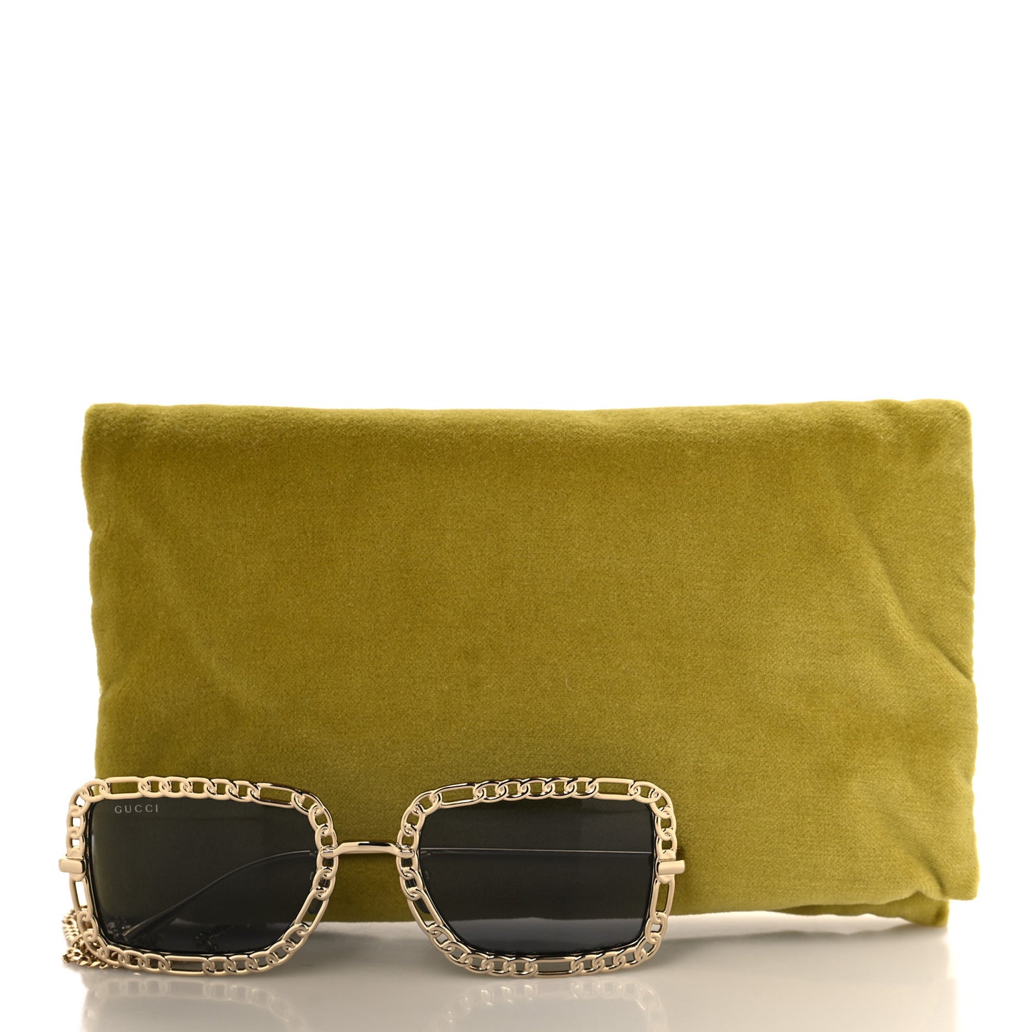 Rectangle Chain Sunglasses GG1112S Gold