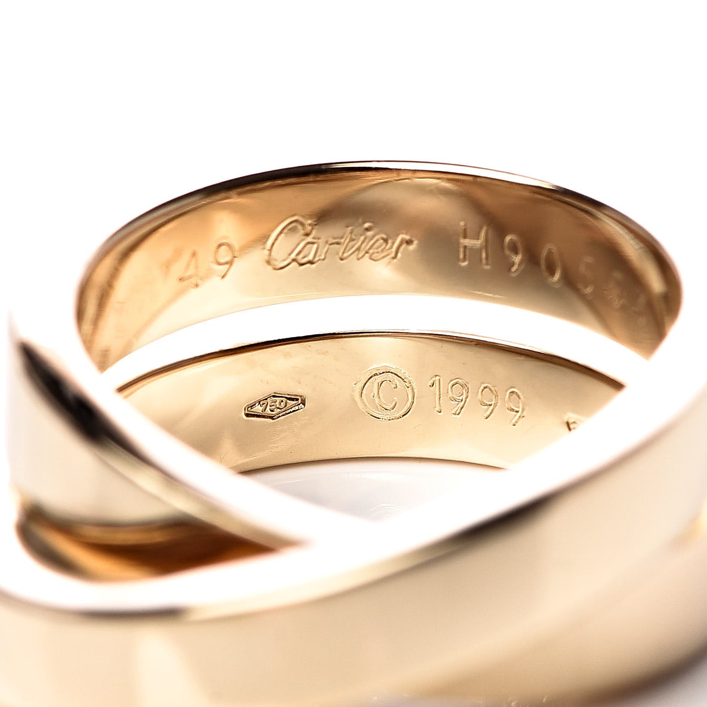 18K Yellow Gold 9mm Paris Nouvelle Vague Ring 49 5