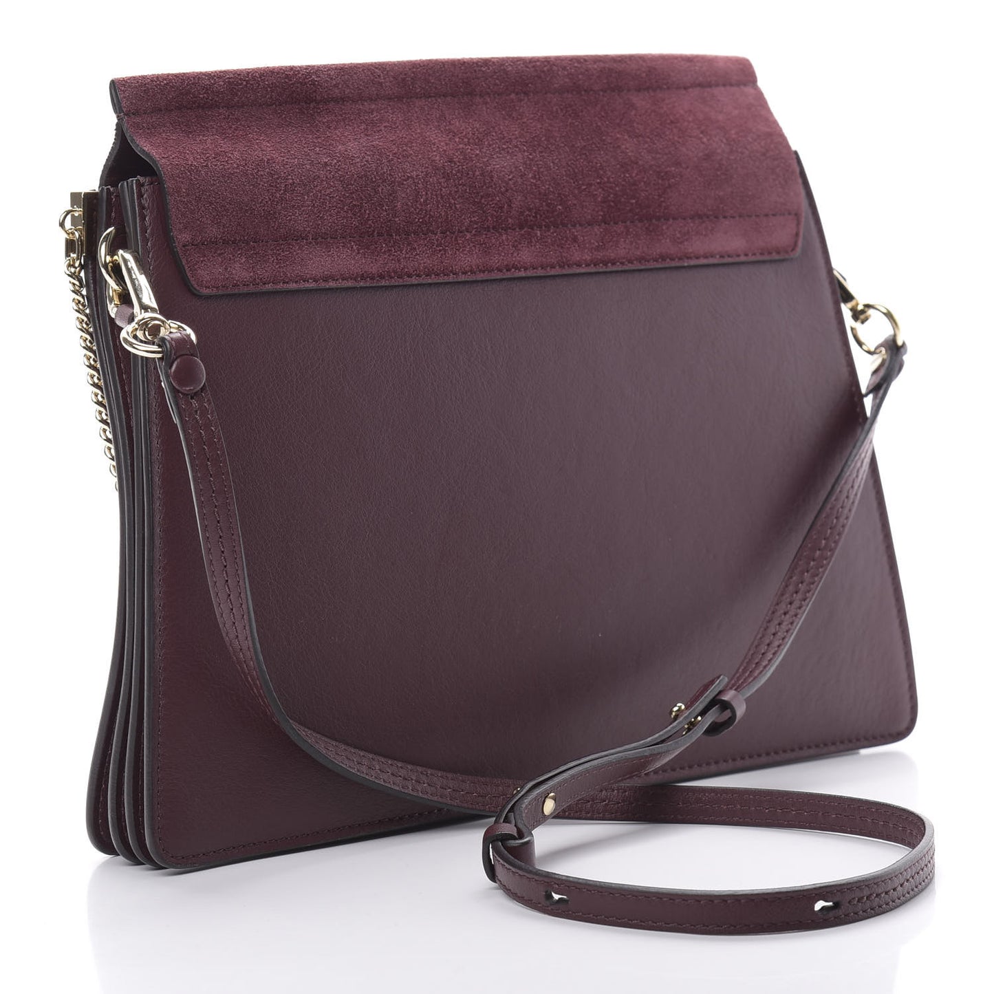 Calfskin Suede Medium Faye Shoulder Bag Intense Violine