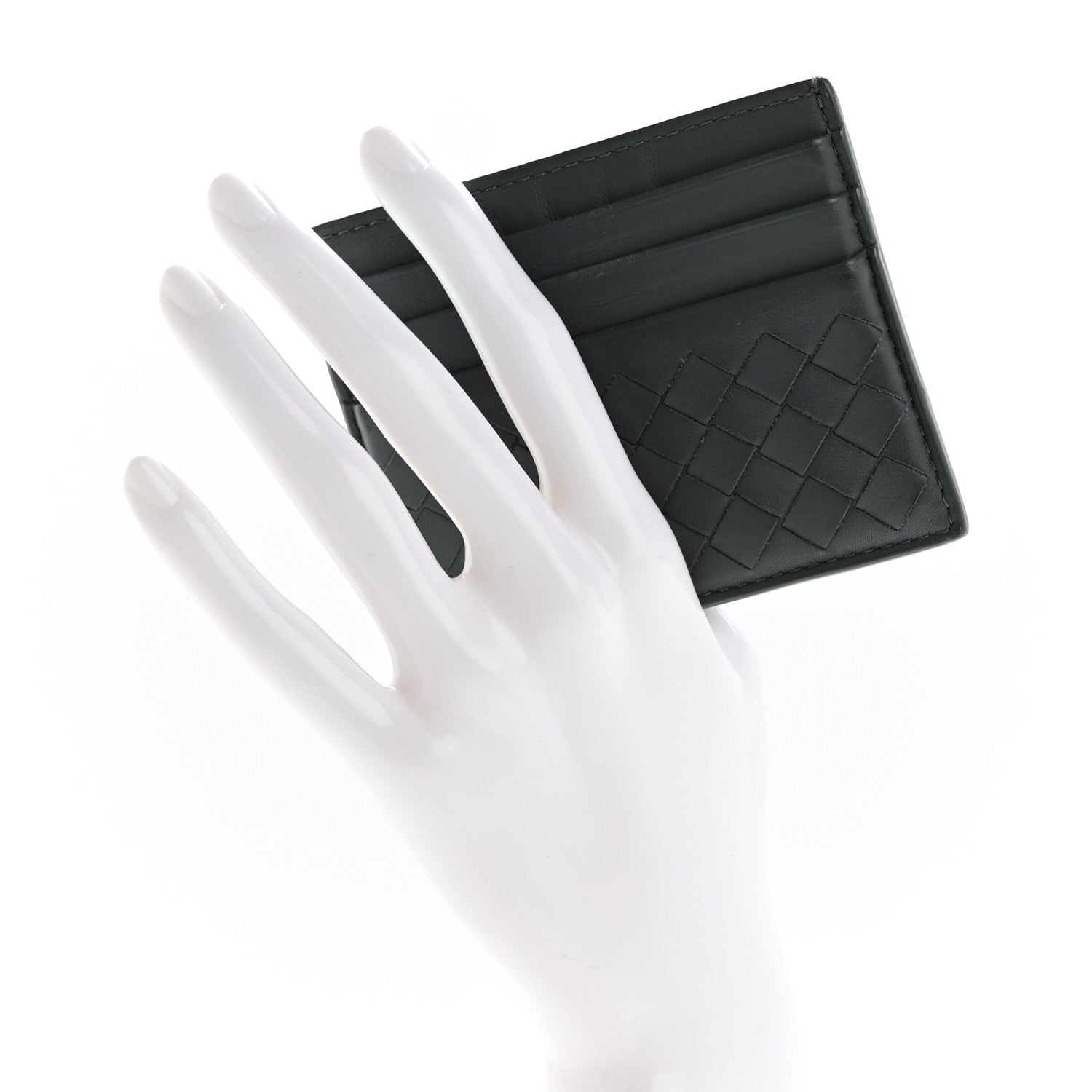 Bottega Veneta Nappa Intrecciato Card Holder Ardoise 2 of 12