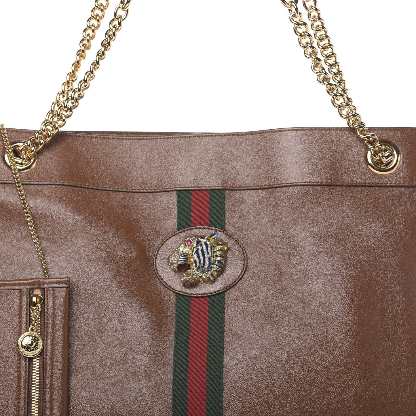 Calfskin Large Rajah Chain Tote Cuir