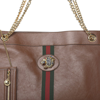 Gucci Calfskin Large Rajah Chain Tote Cuir 8 of 10
