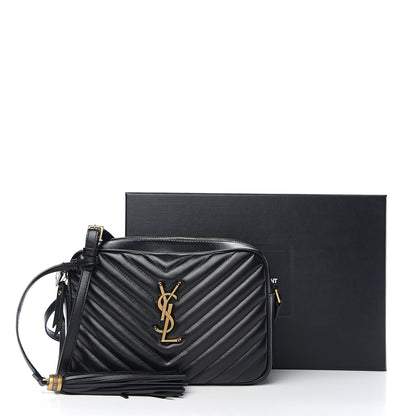 Saint Laurent Calfskin Matelasse Monogram Lou Camera Bag Black 9 of 9