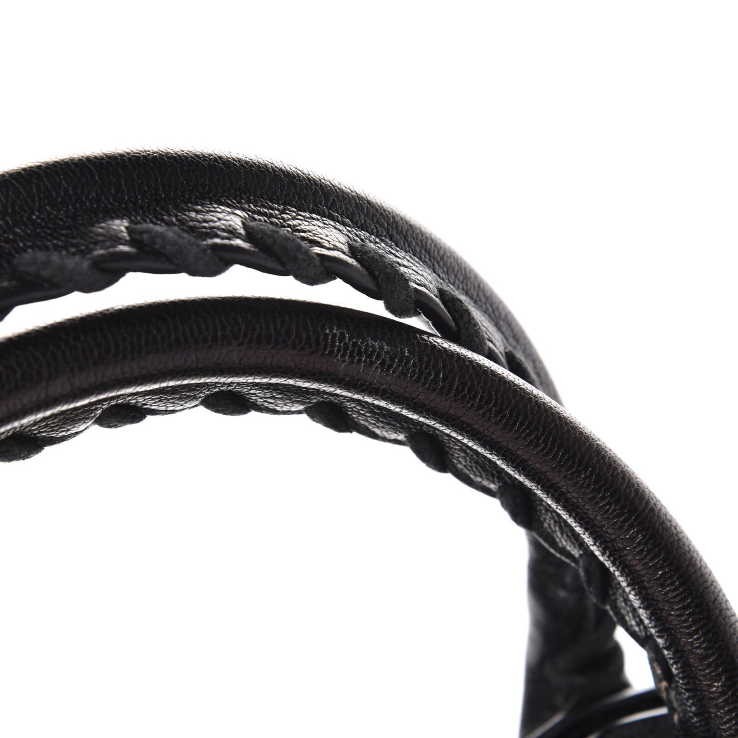 Chevre Silver Metallic Edge Hardware City Black