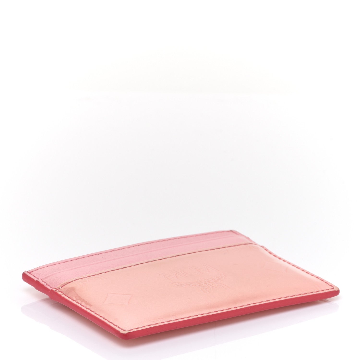 MCM Patent Monogram Card Case Pink 4 of 7