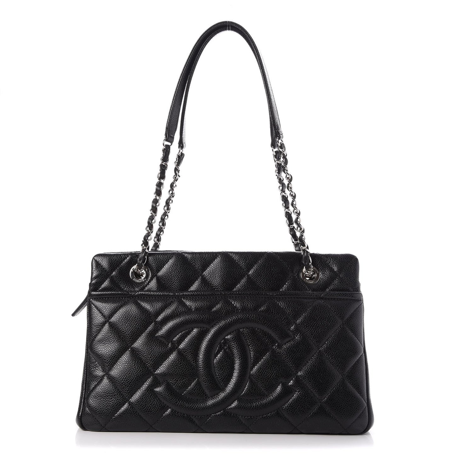 Caviar Quilted CC Timeless Tote Black
