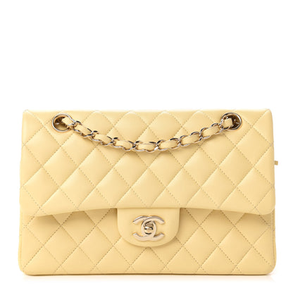 Chanel Lambskin Quilted Small Double Flap Yellow 1 of 11