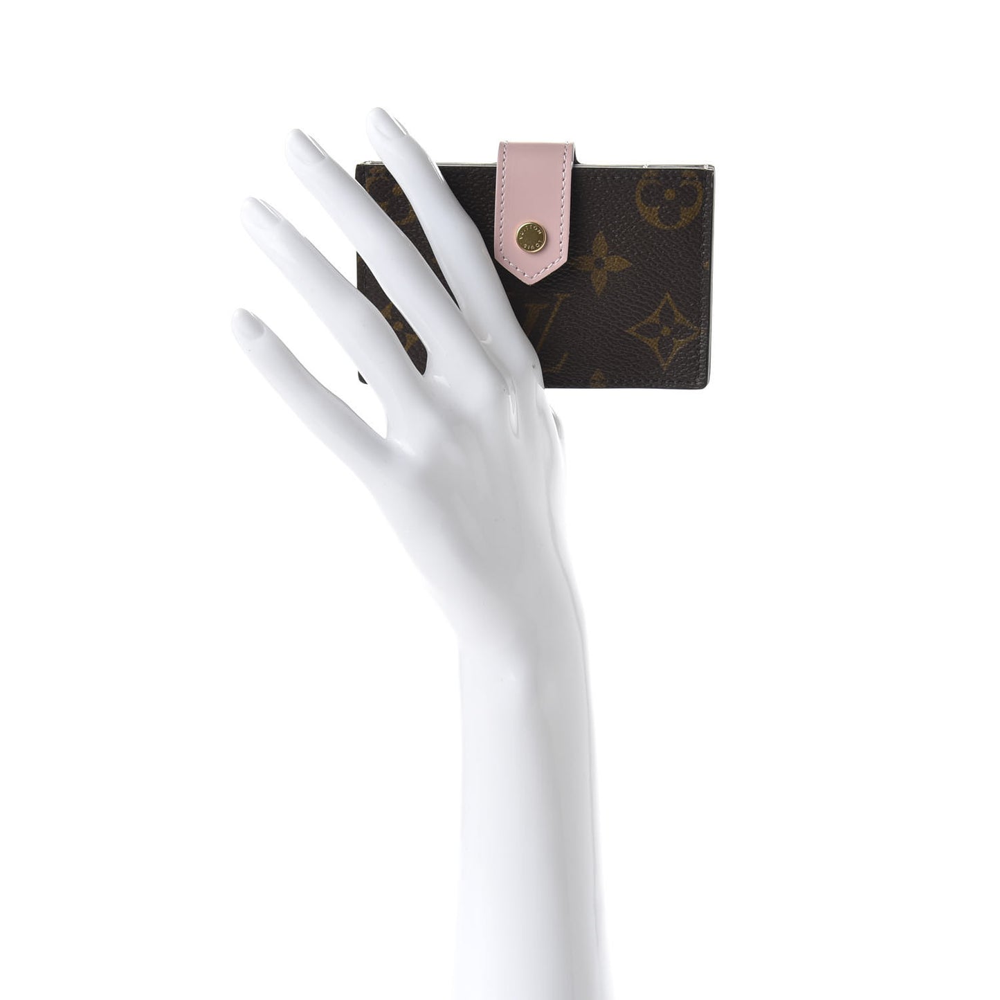 Monogram Gusset Card Holder Rose Ballerine