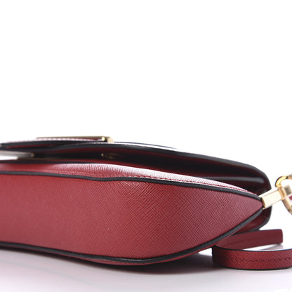 Prada Saffiano Lux Sidonie Shoulder Bag Fuoco 10 of 15