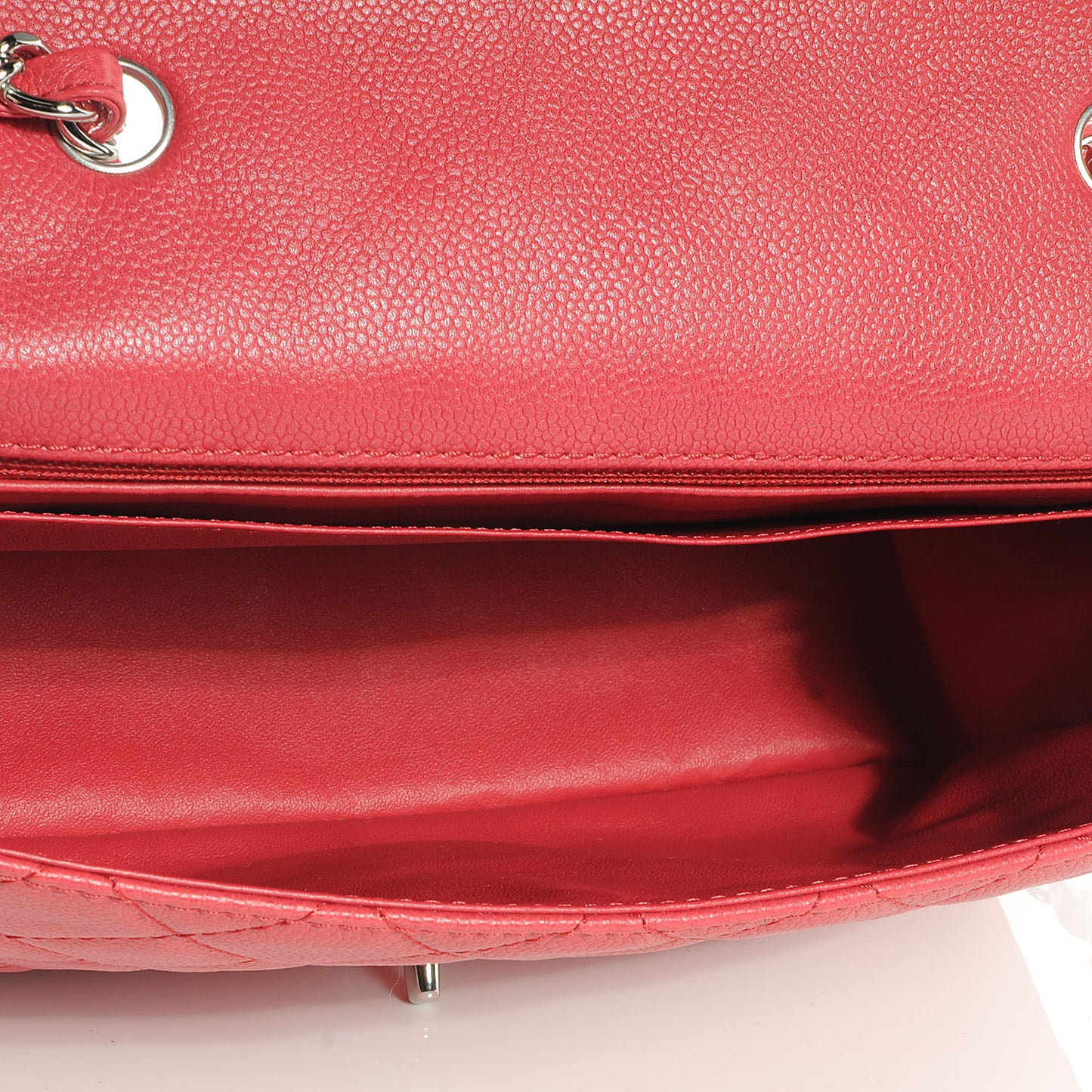 Washed Caviar Jumbo Single Flap Fuchsia