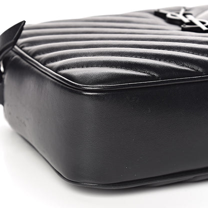 Saint Laurent Calfskin Matelasse Monogram Lou Camera Bag Black 9 of 11