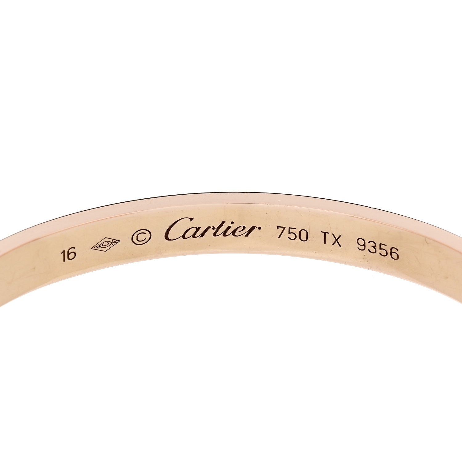 Cartier 18K Pink Gold LOVE Cuff Bracelet 16 3 of 4