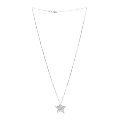 Chanel 18K White Gold Diamond Large Comete Geode Pendant Necklace 3 of 6