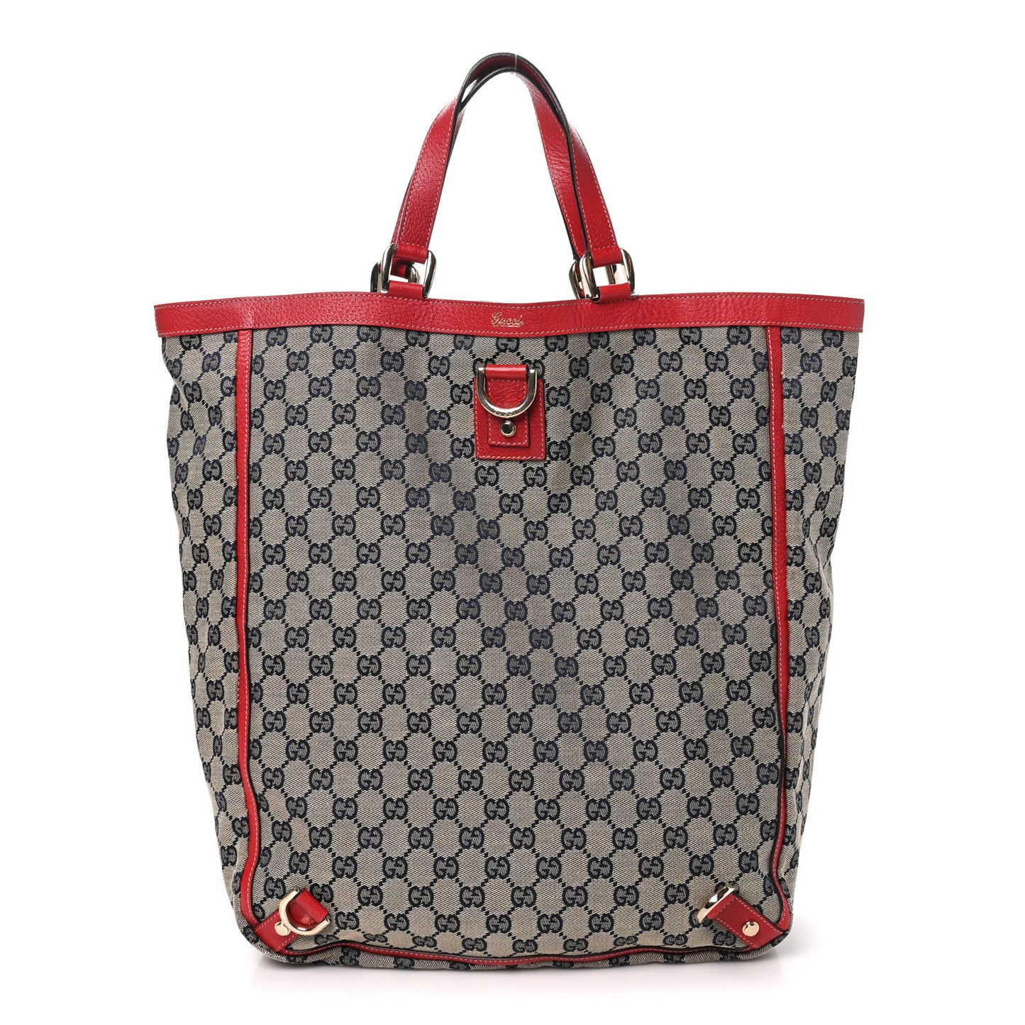 Monogram Abbey Tote Navy Red