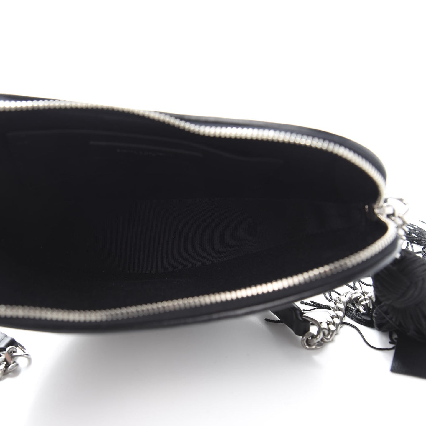 Calfskin Studded Monogram Heart Shoulder Bag Black