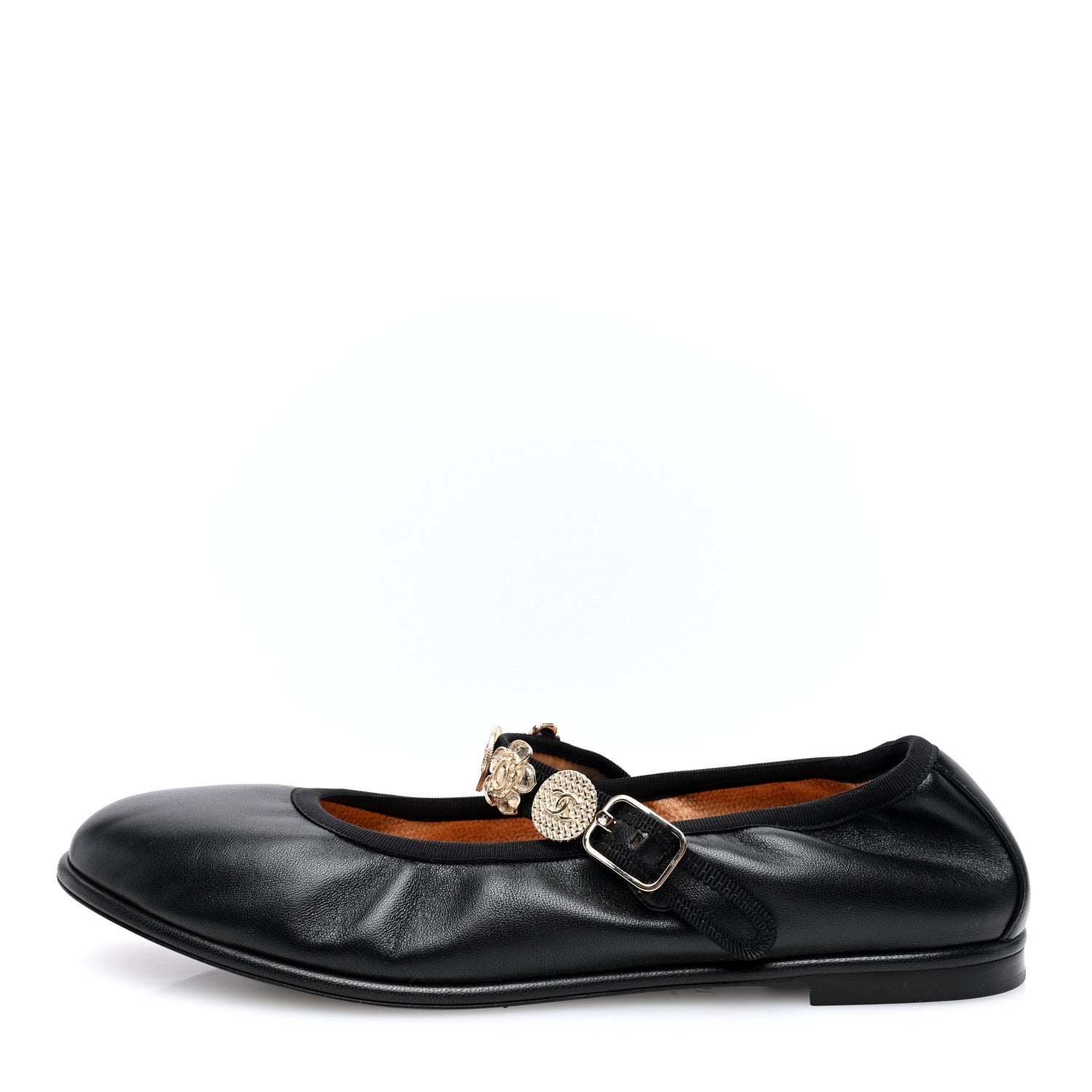 Chanel Lambskin Charm Mary Jane Flats 41 Black 1 of 8