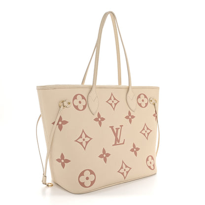 Louis Vuitton Empreinte Monogram Giant Neverfull MM Creme Rose Trianon 3 of 12