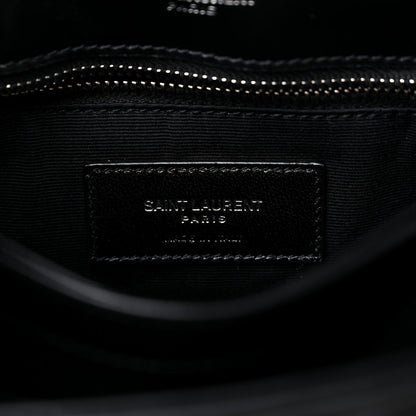 Saint Laurent Calfskin Y Quilted Monogram Toy Loulou Crossbody Bag Black 7 of 9