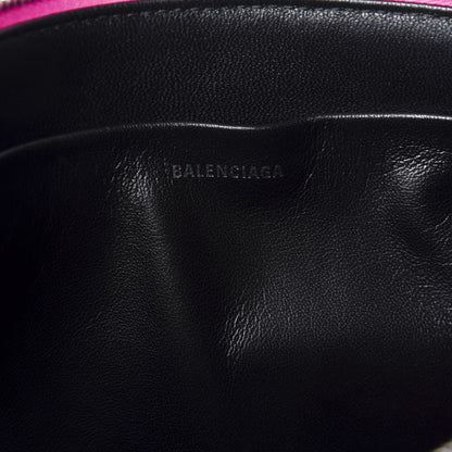 Balenciaga Calfskin Logo Large Zip Pouch Acid Pink 7 of 8