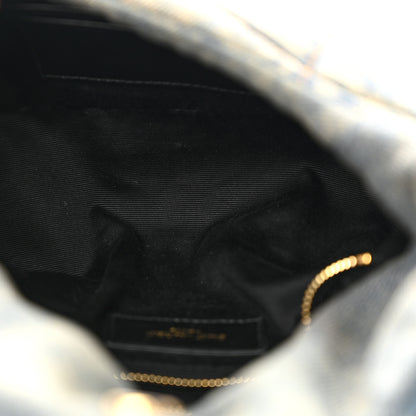 Saint Laurent Denim Quilted Toy Loulou Puffer Monogram Chain Satchel Blue Cinnamon 5 of 10