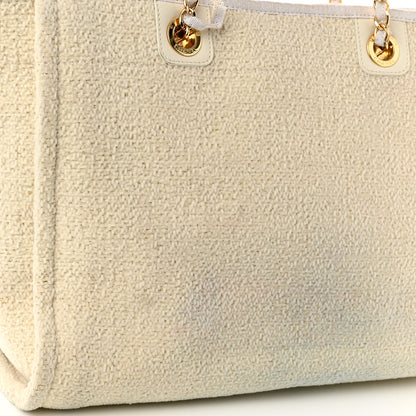 Chanel Lurex Boucle Small Deauville Tote White 15 of 15