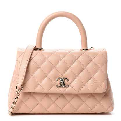 Chanel Caviar Quilted Small Coco Handle Flap Light Pink 1 of 10