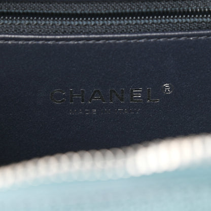 Chanel Iridescent Caviar Quilted Medium CC Filigree Vanity Case Dark Turquoise 7 of 9
