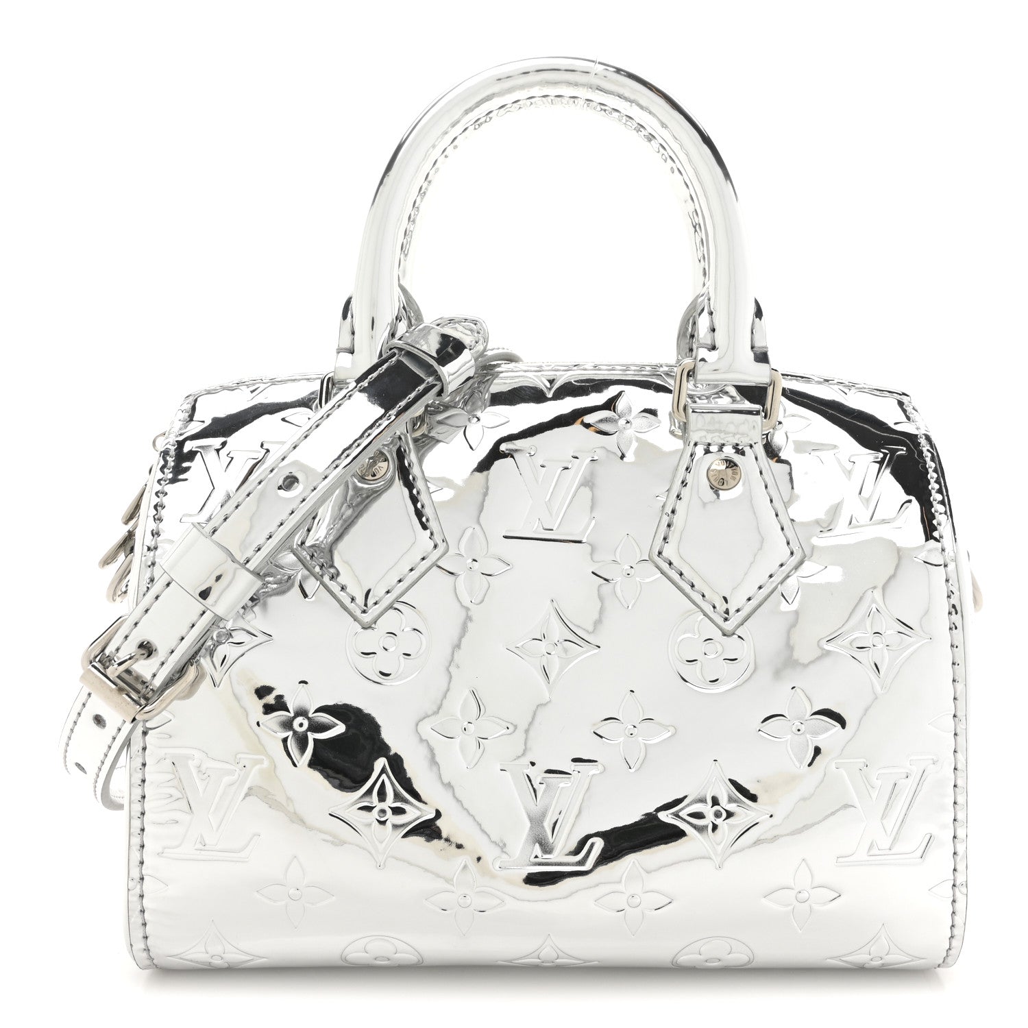 Louis Vuitton Monogram Miroir Speedy Bandouliere 20 Silver 1 of 9