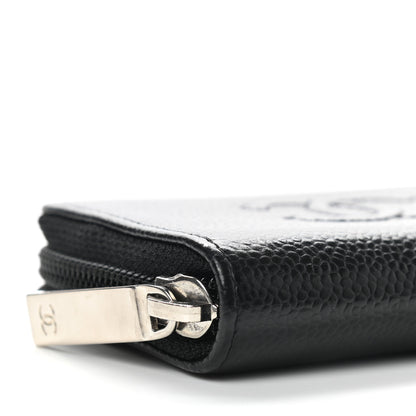 Chanel Caviar Timeless CC Zip Around Coin Purse Black 8 of 9