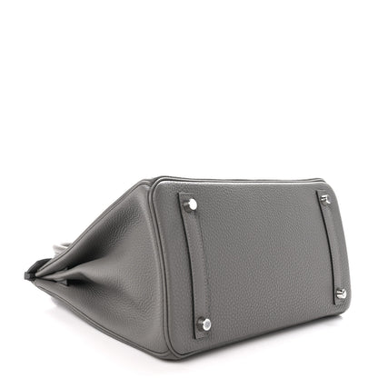 Hermes Togo BIRKIN 30 Etain 4 of 12