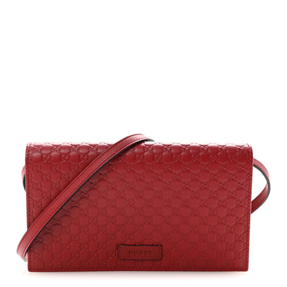 Gucci Microguccissima Crossbody Wallet Red 1 of 10