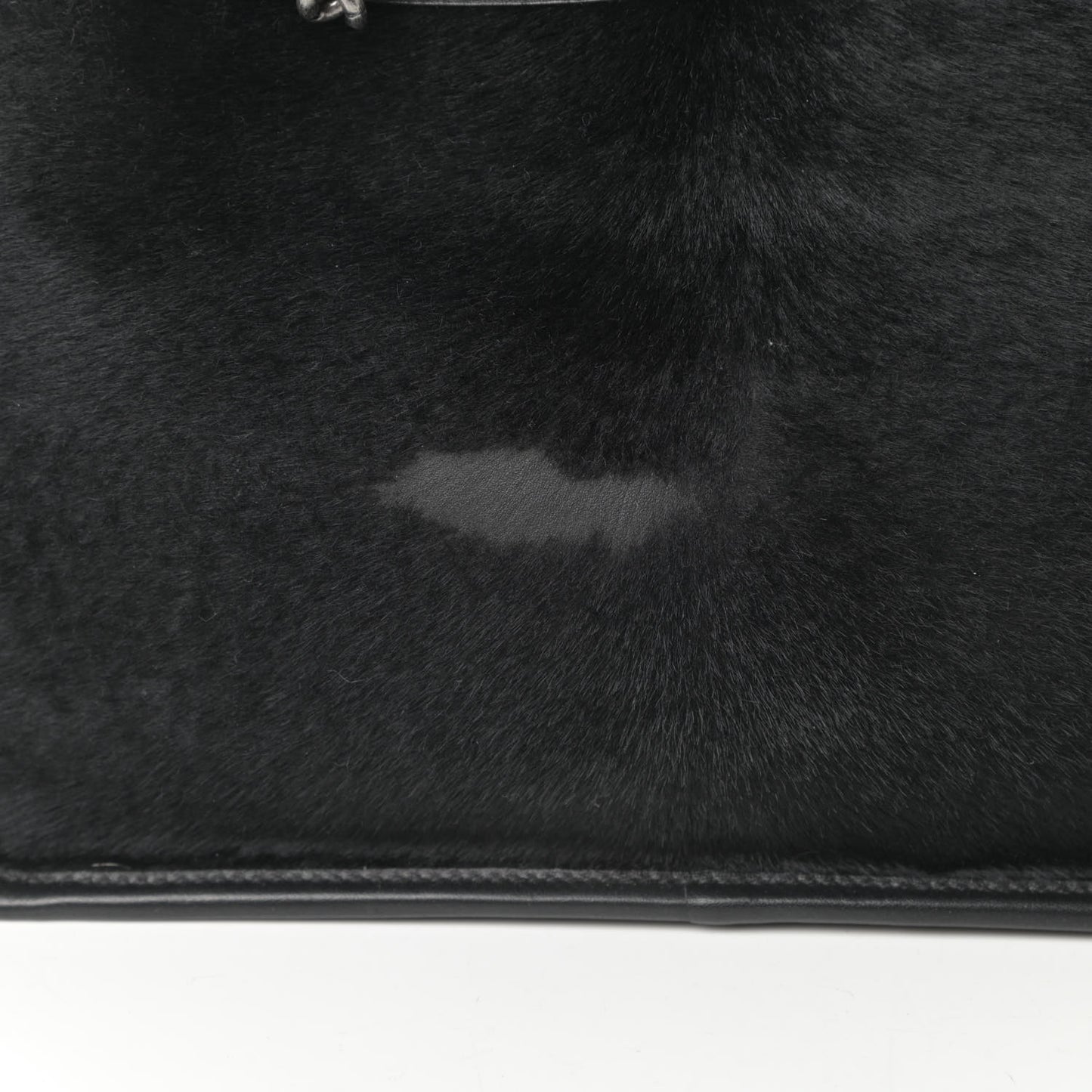 Calf Hair Matelasse Monogram Medium Niki Chain Satchel Black