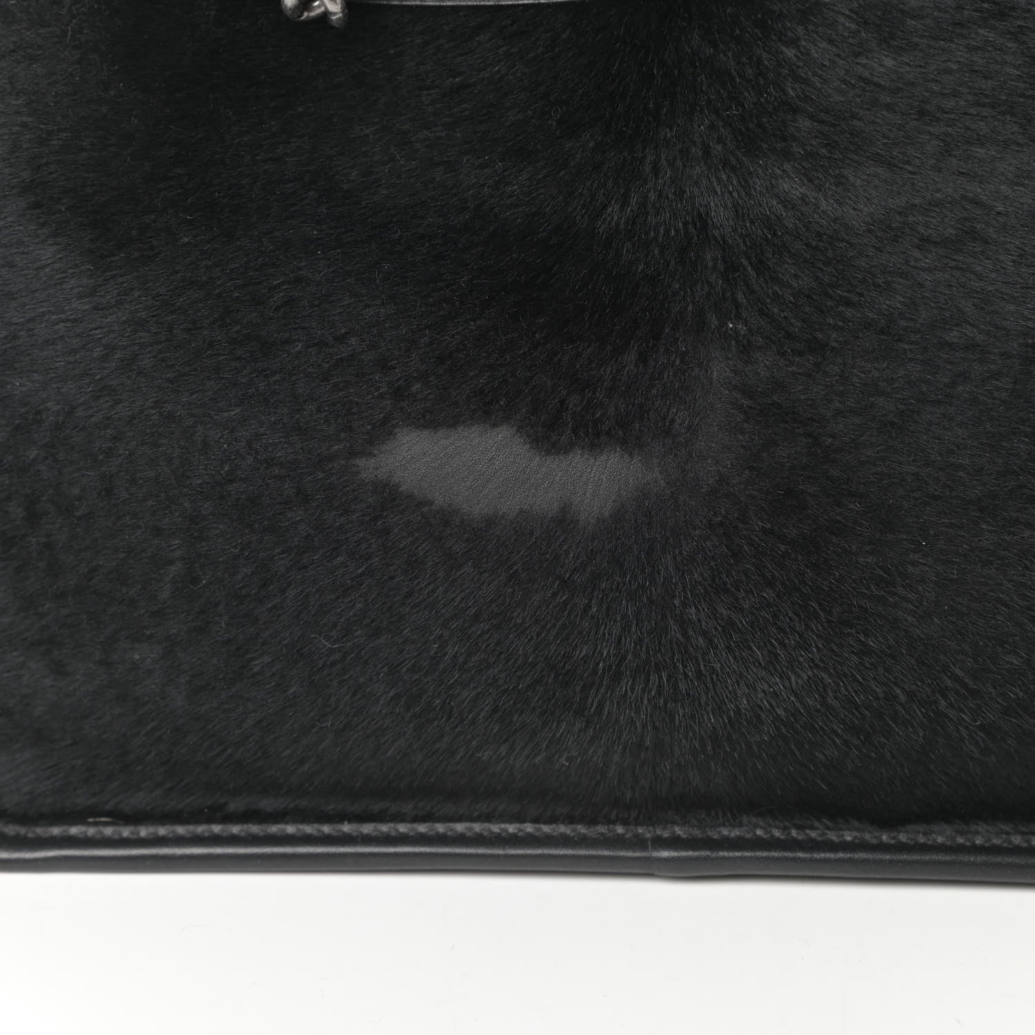 Saint Laurent Calf Hair Matelasse Monogram Medium Niki Chain Satchel Black 11 of 12