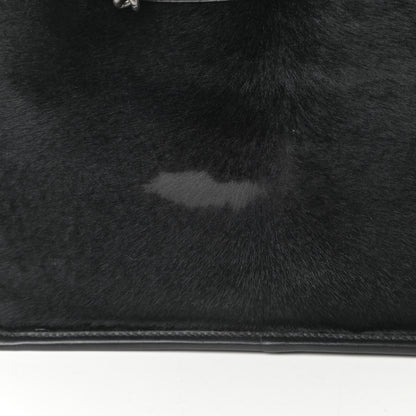 Saint Laurent Calf Hair Matelasse Monogram Medium Niki Chain Satchel Black 11 of 12