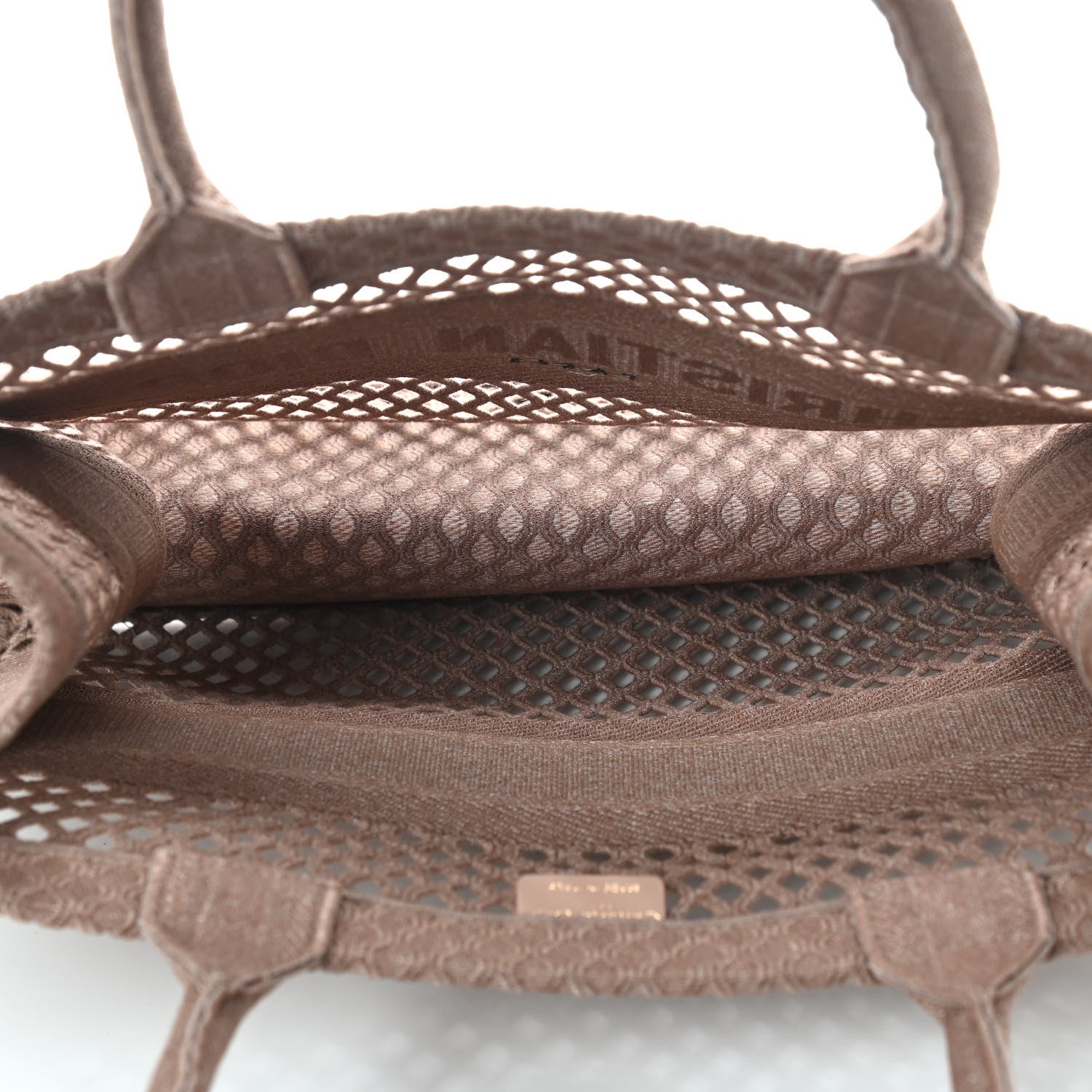 Christian Dior Mesh Embroidered Medium Book Tote Clay 4 of 8