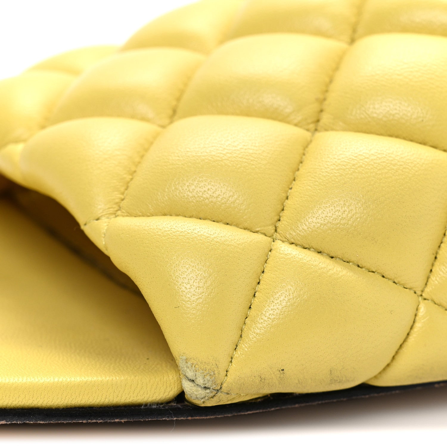 Bottega Veneta Nappa Matelasse Padded Flat Sandals 39 Pear 10 of 12
