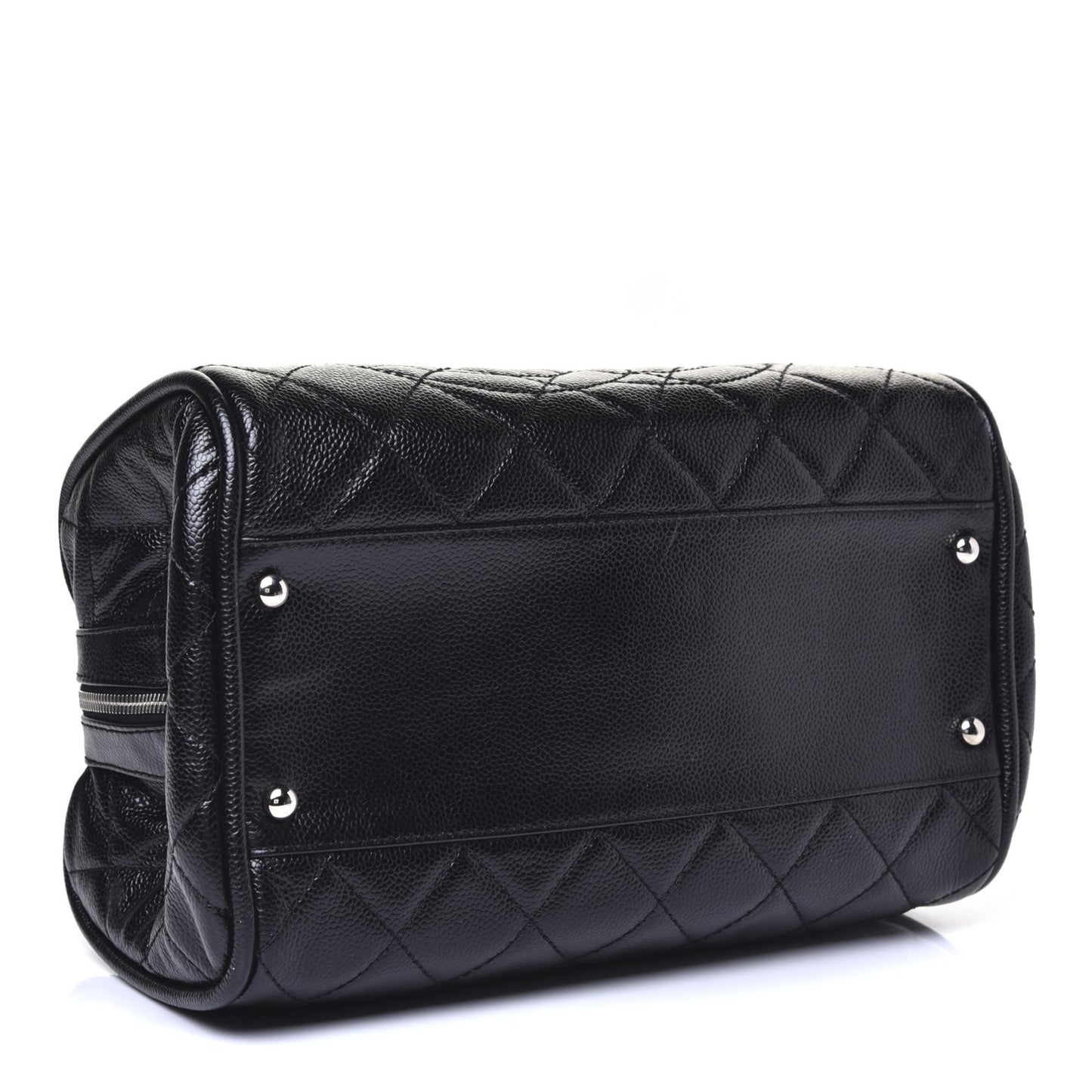 Caviar Quilted CC Timeless Bowler Black