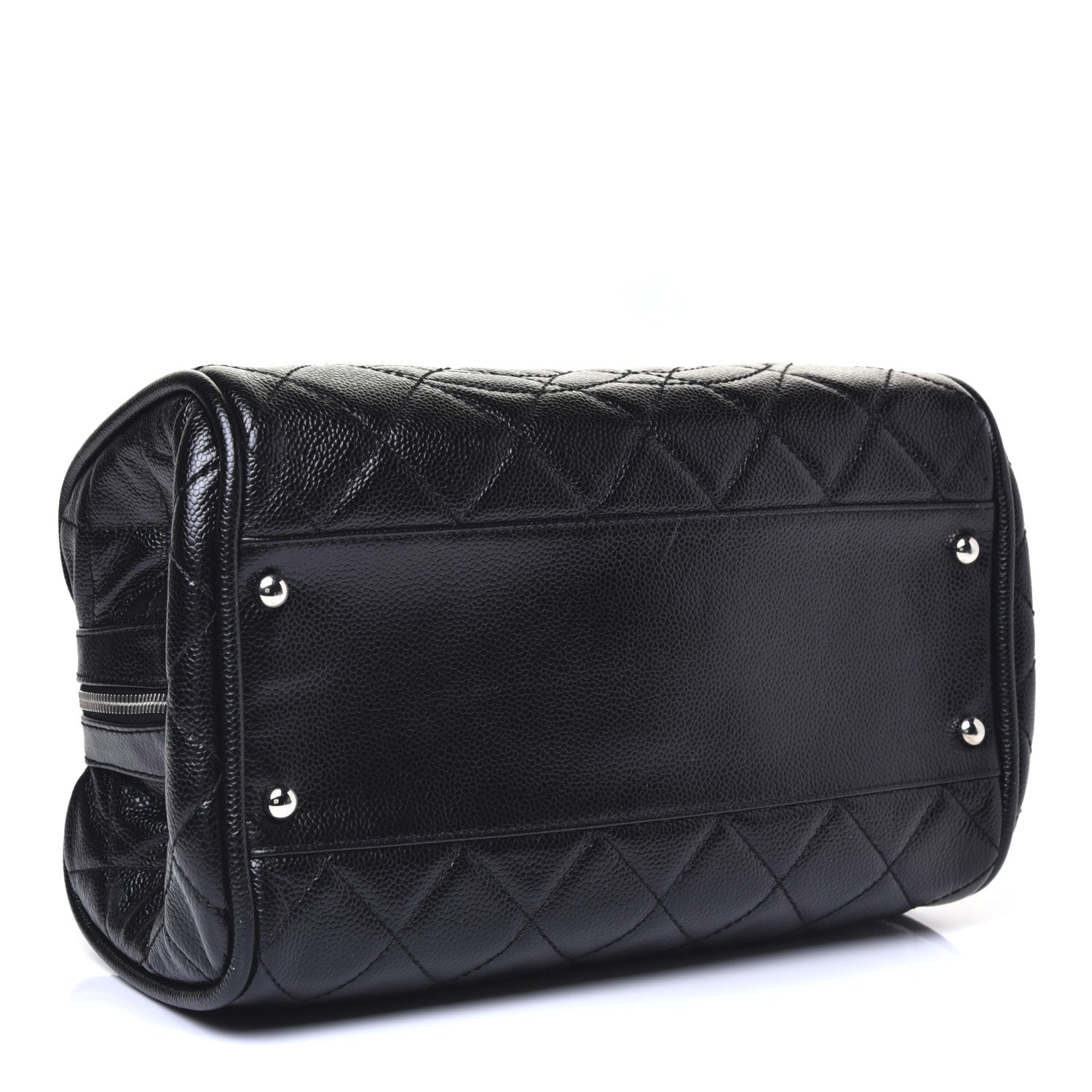 Chanel Caviar Quilted CC Timeless Bowler Black 4 of 11