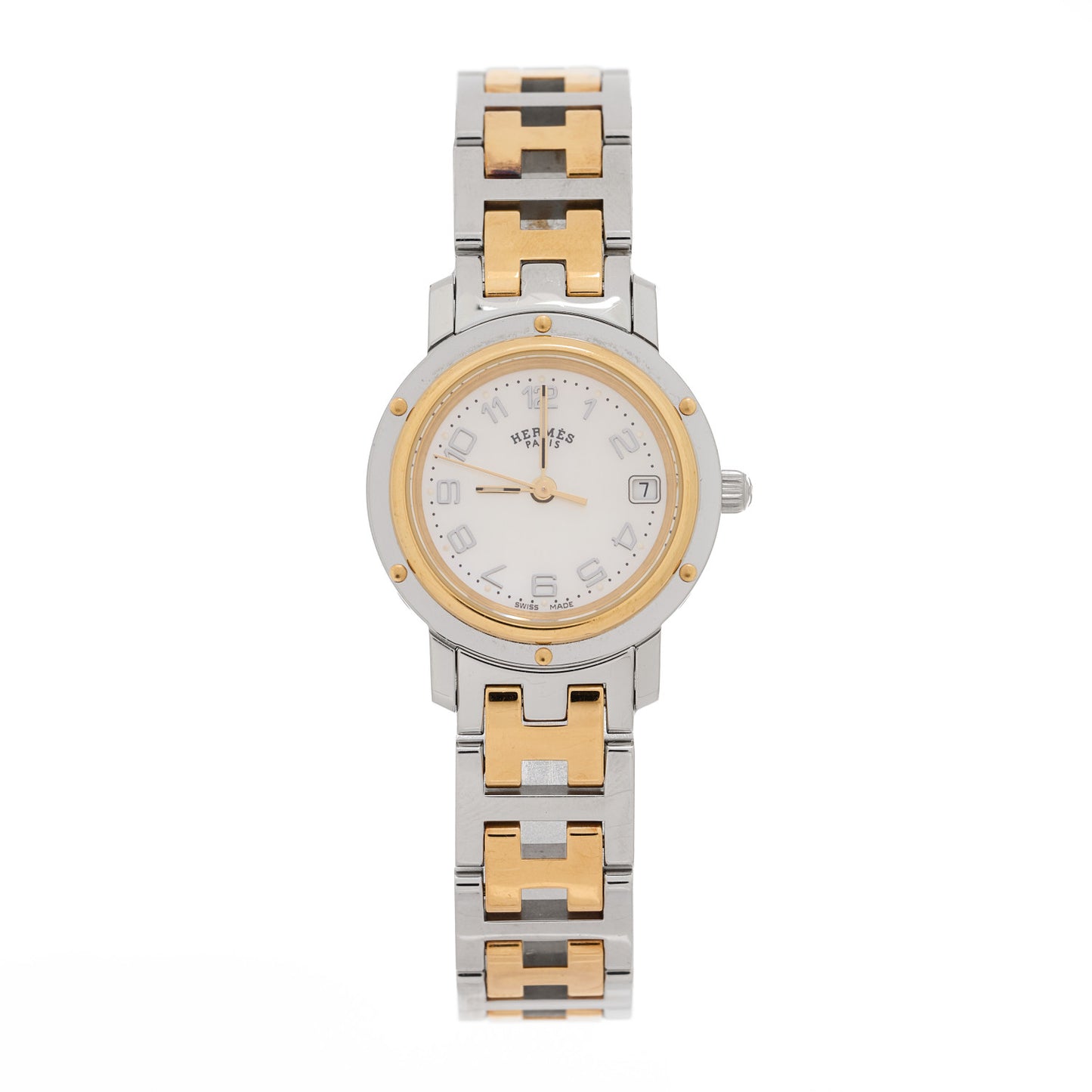 Stainless Steel Mother of Pearl 24mm Clipper Quartz Watch Gold