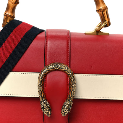 Gucci Calfskin Bamboo Web Medium Dionysus Top Handle Bag Red White Blue 9 of 11